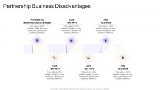Partnership Business DisadvantagesIn Powerpoint And Google Slides Cpb