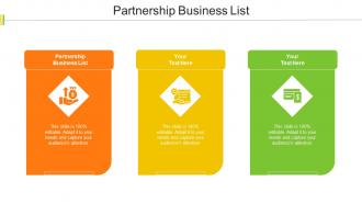 Partnership Business List Ppt Powerpoint Presentation Professional Background Image Cpb