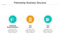 Partnership business structure ppt powerpoint presentation model show cpb