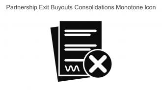 Partnership Exit Buyouts Consolidations Monotone Icon In Powerpoint Pptx Png And Editable Eps Format