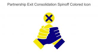 Partnership Exit Consolidation Spinoff Colored Icon In Powerpoint Pptx Png And Editable Eps Format