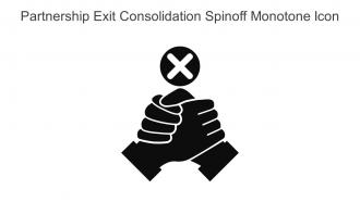 Partnership Exit Consolidation Spinoff Monotone Icon In Powerpoint Pptx Png And Editable Eps Format
