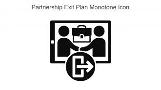 Partnership Exit Plan Monotone Icon In Powerpoint Pptx Png And Editable Eps Format