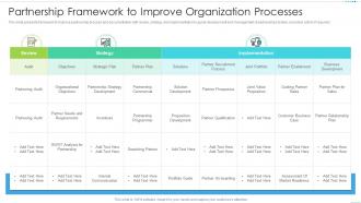 Partnership framework to improve organization processes