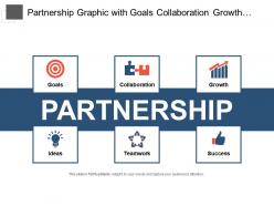 Partnership graphic with goals collaboration growth and ideas