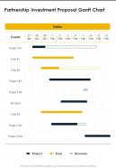 Partnership Investment Proposal Gantt Chart One Pager Sample Example Document