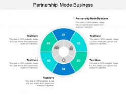 Partnership mode business ppt powerpoint presentation ideas file formats cpb