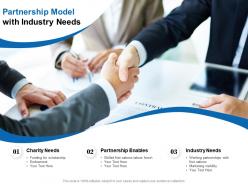 Partnership model with industry needs