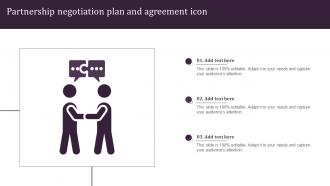 Partnership Negotiation Plan And Agreement Icon