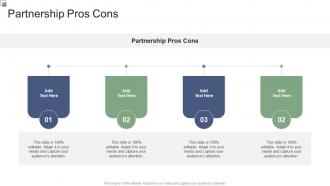Partnership Pros Cons In Powerpoint And Google Slides Cpb