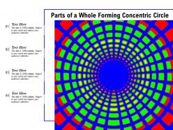 Parts of a whole forming concentric circle