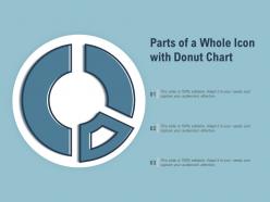 Parts of a whole icon with donut chart