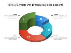 Parts of a whole with different business elements