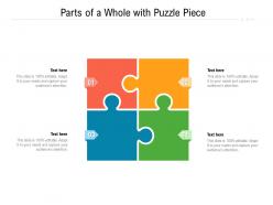 Parts of a whole with puzzle piece