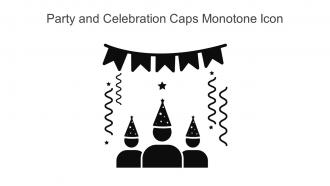 Party And Celebration Caps Monotone Icon In Powerpoint Pptx Png And Editable Eps Format