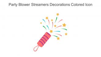 Party Blower Streamers Decorations Colored Icon In Powerpoint Pptx Png And Editable Eps Format
