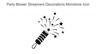 Party Blower Streamers Decorations Monotone Icon In Powerpoint Pptx Png And Editable Eps Format
