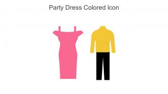 Party Dress Colored Icon In Powerpoint Pptx Png And Editable Eps Format