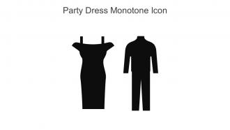Party Dress Monotone Icon In Powerpoint Pptx Png And Editable Eps Format