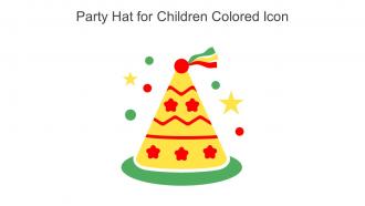 Party Hat For Children Colored Icon In Powerpoint Pptx Png And Editable Eps Format