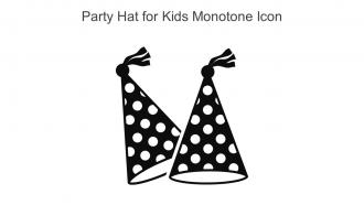 Party Hat For Kids Monotone Icon In Powerpoint Pptx Png And Editable Eps Format