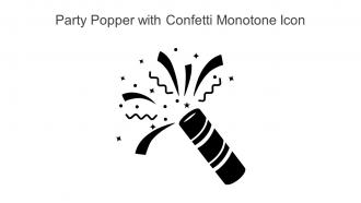 Party Popper With Confetti Monotone Icon In Powerpoint Pptx Png And Editable Eps Format