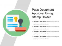 Pass document approval using stamp holder