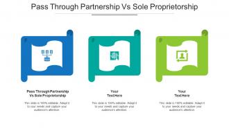 Pass Through Partnership Vs Sole Proprietorship Ppt Powerpoint Models Cpb