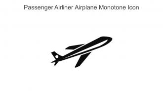 Passenger Airliner Airplane Monotone Icon In Powerpoint Pptx Png And Editable Eps Format