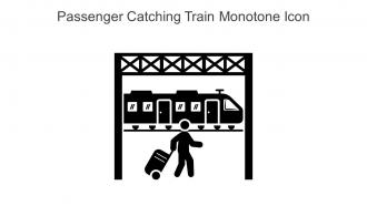 Passenger Catching Train Monotone Icon In Powerpoint Pptx Png And Editable Eps Format
