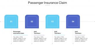 Passenger Insurance Claim Ppt Powerpoint Presentation Infographic Grid Cpb