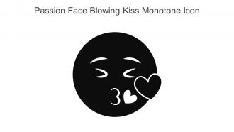 Passion Face Blowing Kiss Monotone Icon In Powerpoint Pptx Png And Editable Eps Format