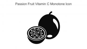 Passion Fruit Vitamin C Monotone Icon In Powerpoint Pptx Png And Editable Eps Format