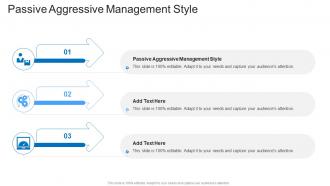 Passive Aggressive Management Style In Powerpoint And Google Slides Cpb