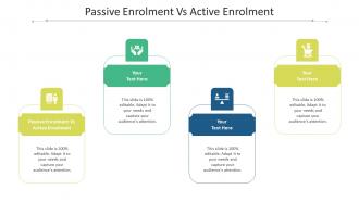 Passive enrolment vs active enrolment ppt powerpoint presentation model background cpb