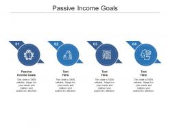 Passive income goals ppt powerpoint presentation inspiration example file cpb