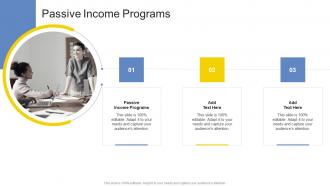Passive Income Programs In Powerpoint And Google Slides Cpb