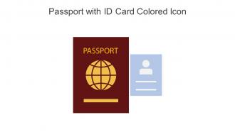 Passport With ID Card Colored Icon In Powerpoint Pptx Png And Editable Eps Format