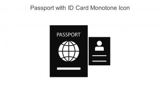 Passport With ID Card Monotone Icon In Powerpoint Pptx Png And Editable Eps Format