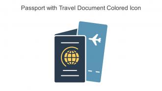 Passport With Travel Document Colored Icon In Powerpoint Pptx Png And Editable Eps Format