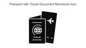 Passport With Travel Document Monotone Icon In Powerpoint Pptx Png And Editable Eps Format