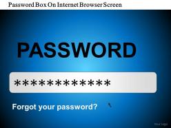 Password box on internet browser screen ppt slides