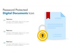Password protected digital documents icon