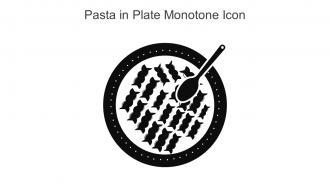 Pasta In Plate Monotone Icon In Powerpoint Pptx Png And Editable Eps Format