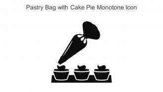 Pastry Bag With Cake Pie Monotone Icon In Powerpoint Pptx Png And Editable Eps Format