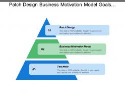 Patch Design Business Motivation Model Goals Objectives Themes Strategies