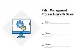 Patch management process icon with gears
