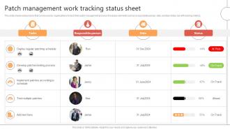 Patch Management Work Tracking Status Sheet