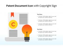 Patent document icon with copyright sign