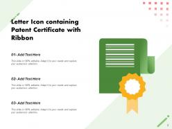 Patent Icon Business Containing Document Certificate Protection